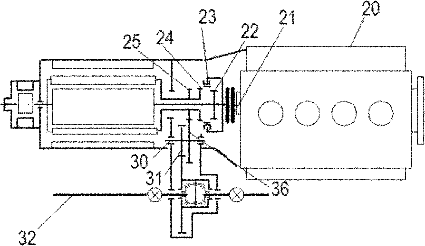 Deep hybrid automobile driving device