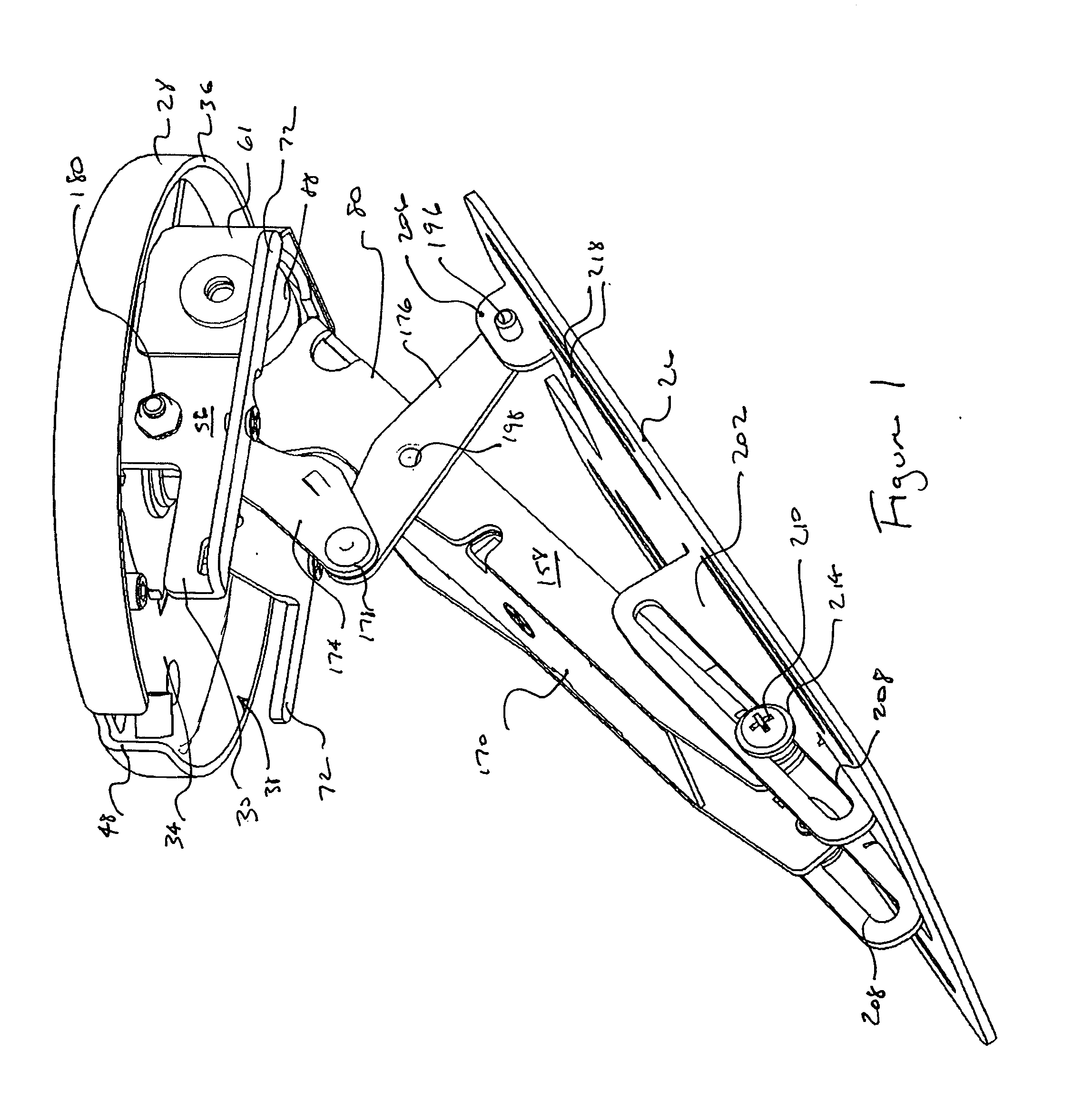 Under-cabinet mount for flat-panel displays