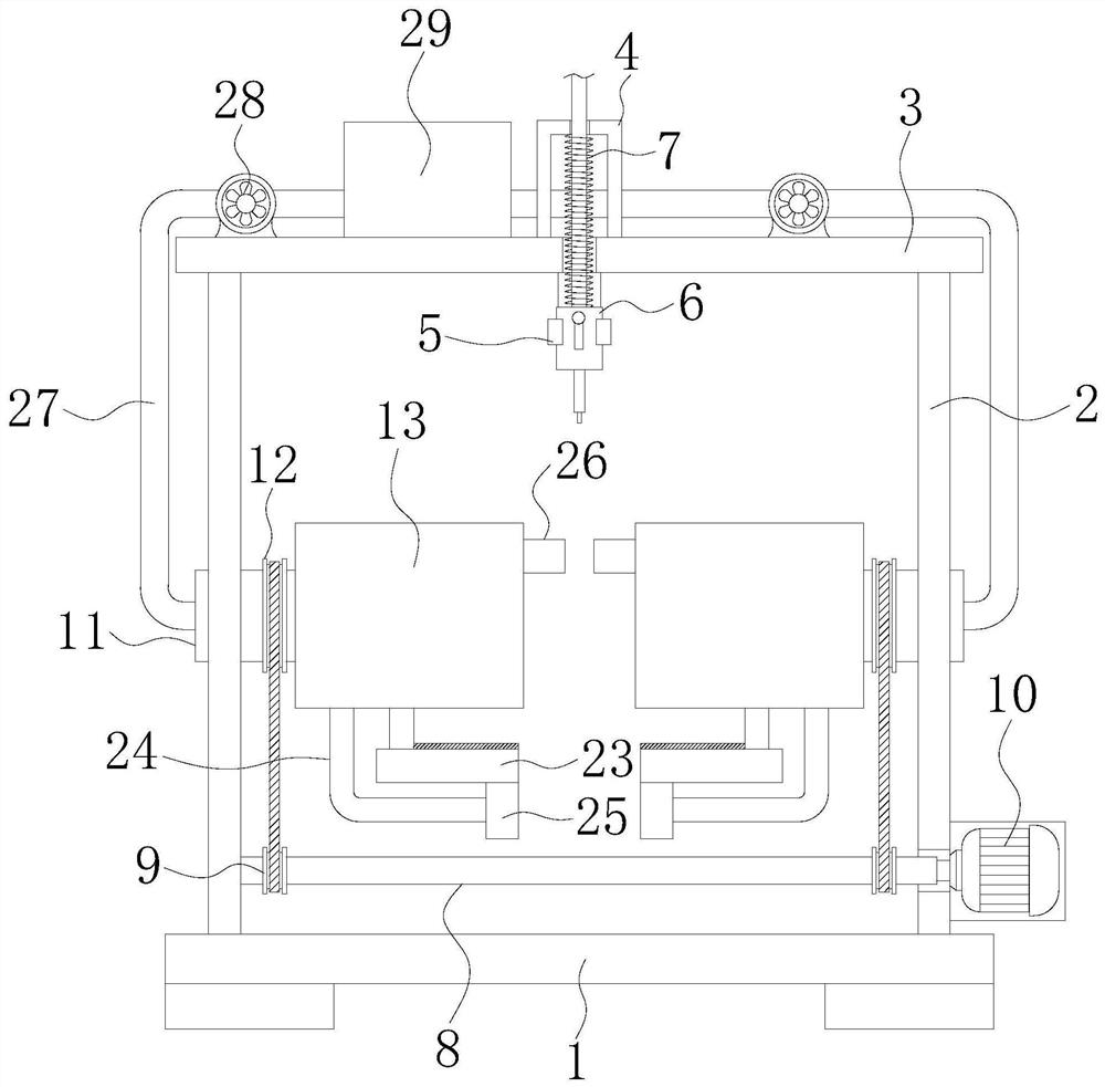 Clamping and welding device for copper-aluminum composite bar production