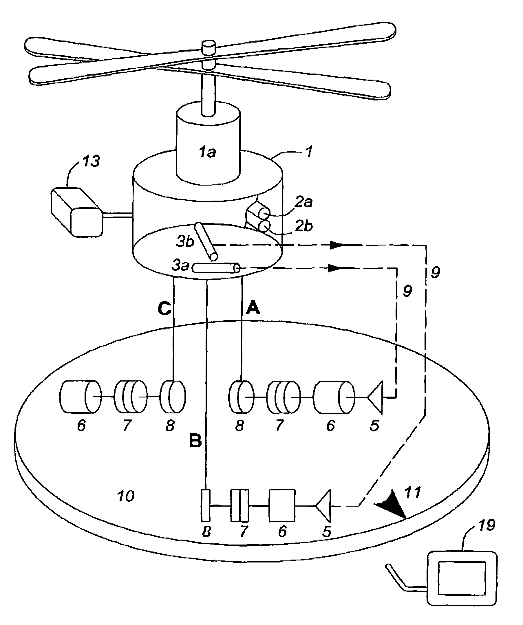 Airborne, tethered, remotely stabilized surveillance platform