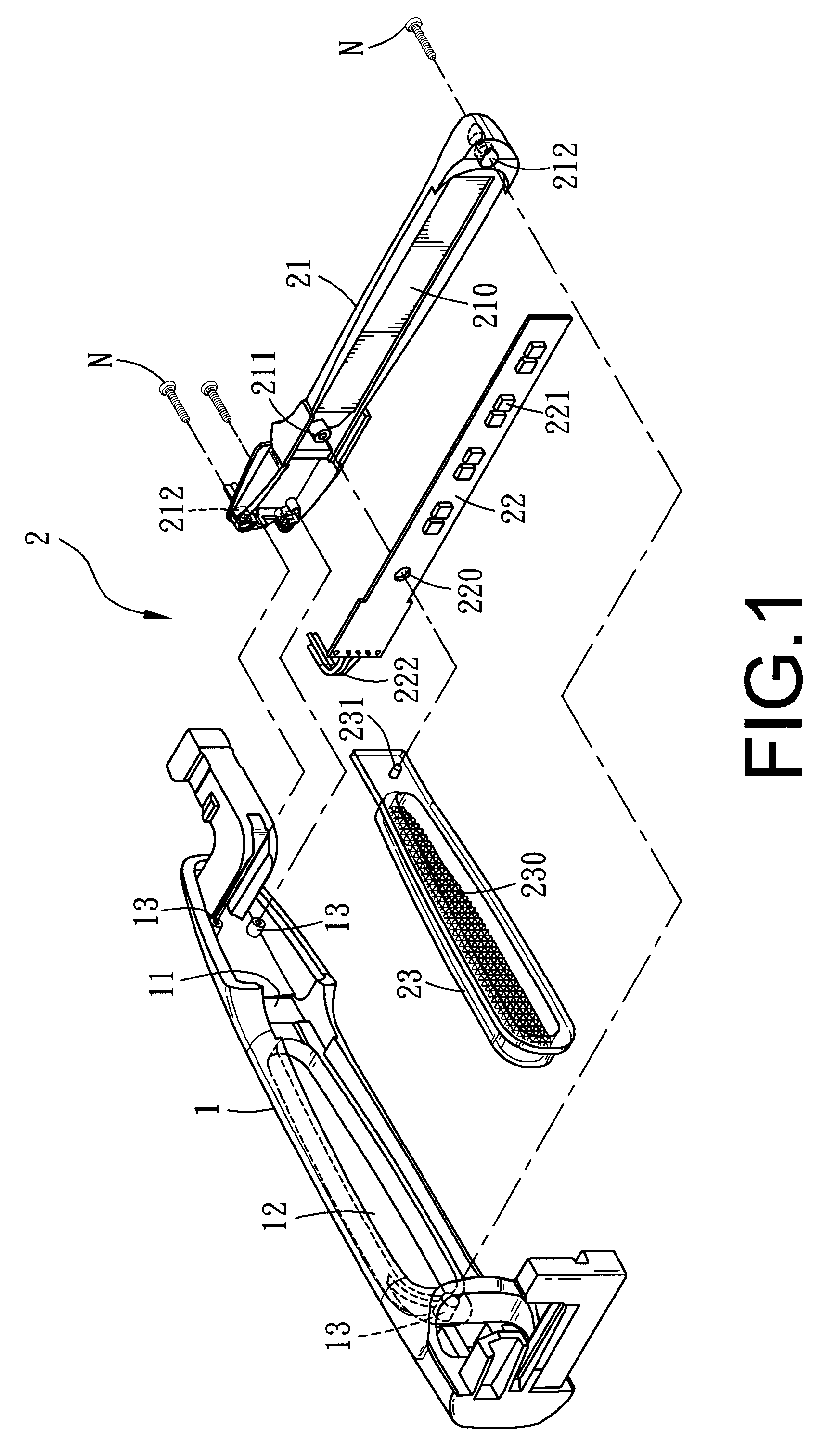 Lighting handle of car