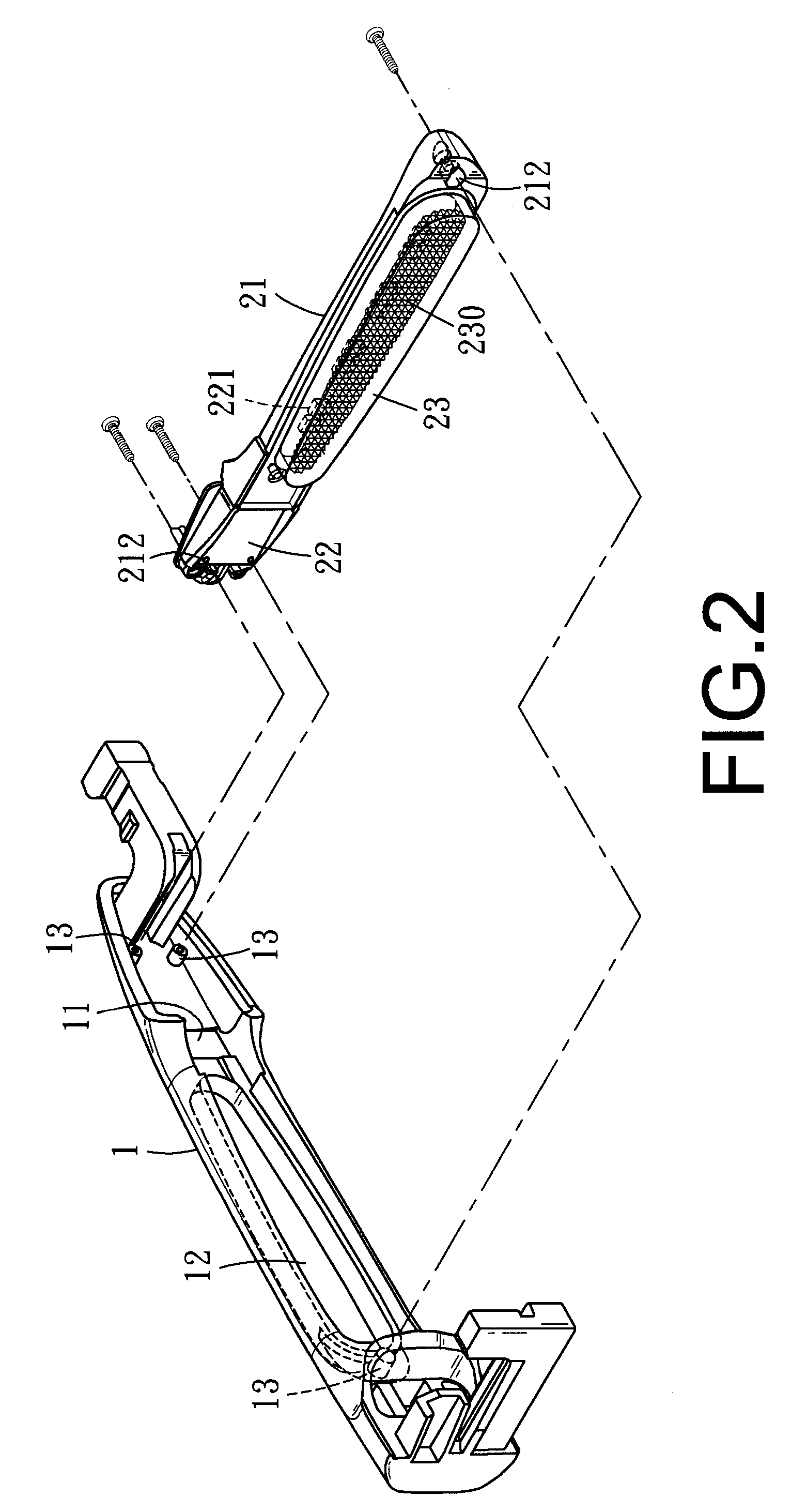 Lighting handle of car