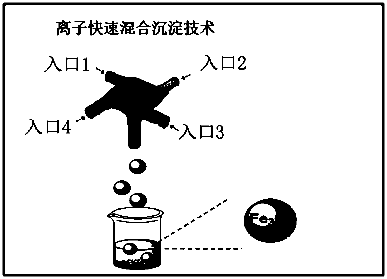 Green and efficient preparation method for aqueous phase iron oxide nanoparticles