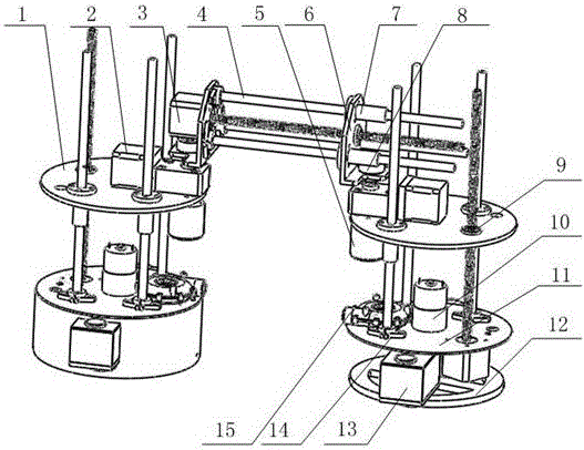 Glass curtain wall cleaning robot capable of crossing obstacles