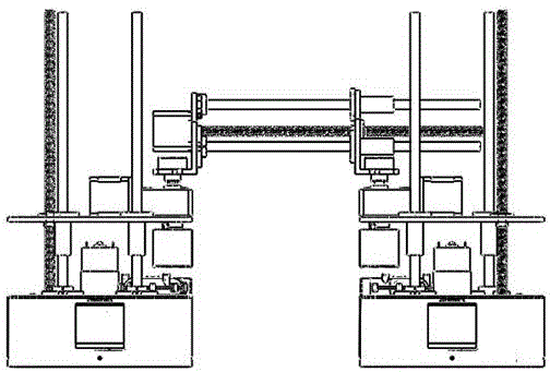 Glass curtain wall cleaning robot capable of crossing obstacles