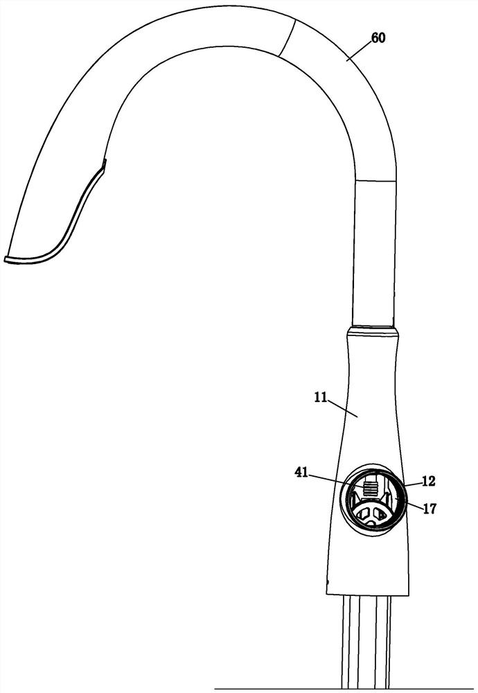 Water purification pipe mounting structure for removable faucet, and mounting method