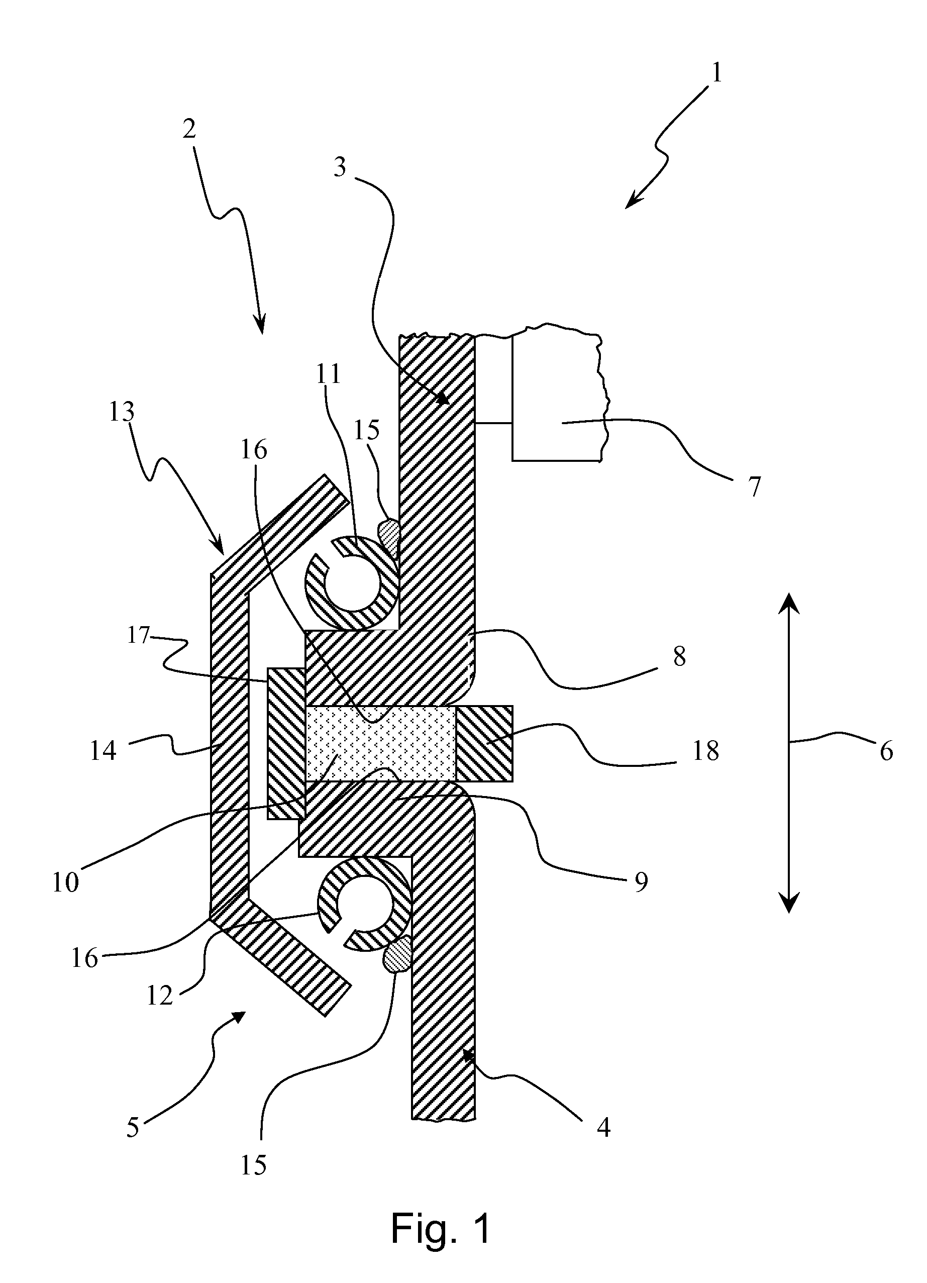 Exhaust gas cleaning device, exhaust system and clamp connection