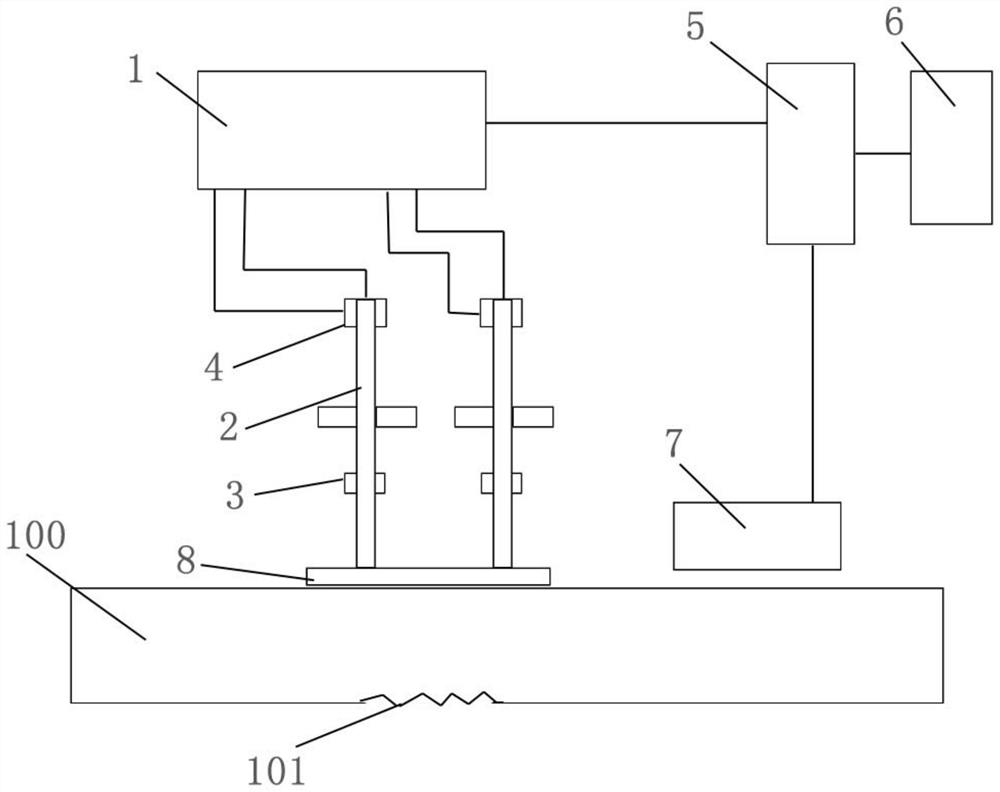 Non-intrusive corrosion on-line detection equipment for fluorine chemical device