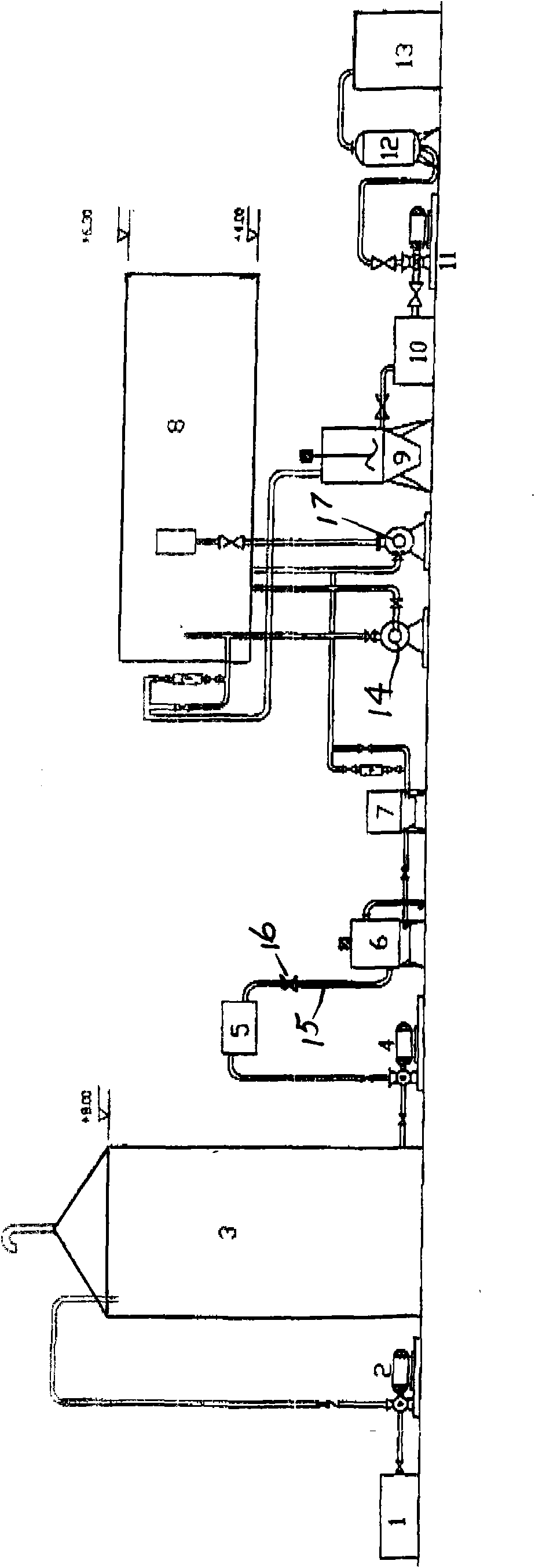 Alkali recovery device of jean mercerizing process weak alkali liquor