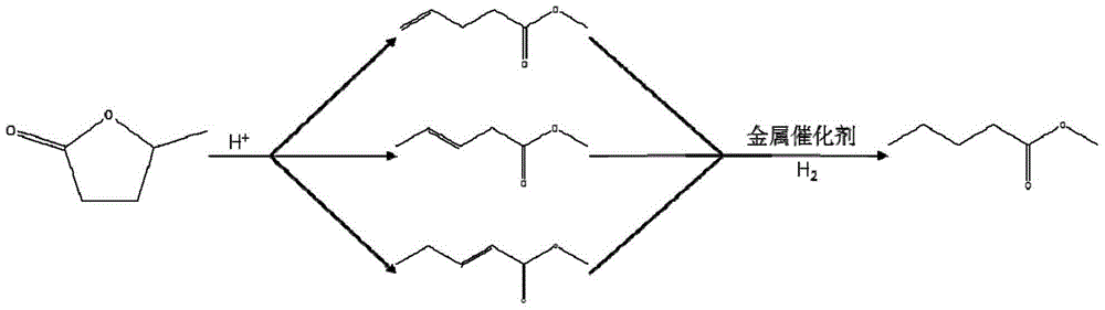 A kind of method for preparing methyl 4-methoxyvalerate by gamma-valerolactone