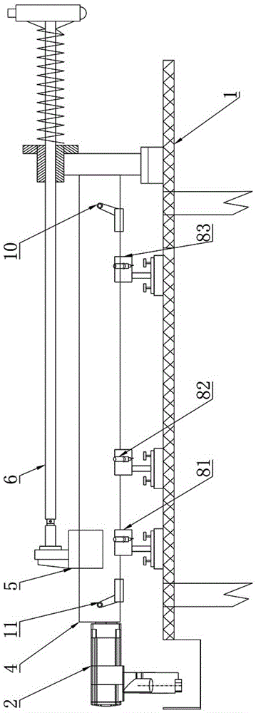 Push rod device for automatic feeding and discharging of freeze dryer