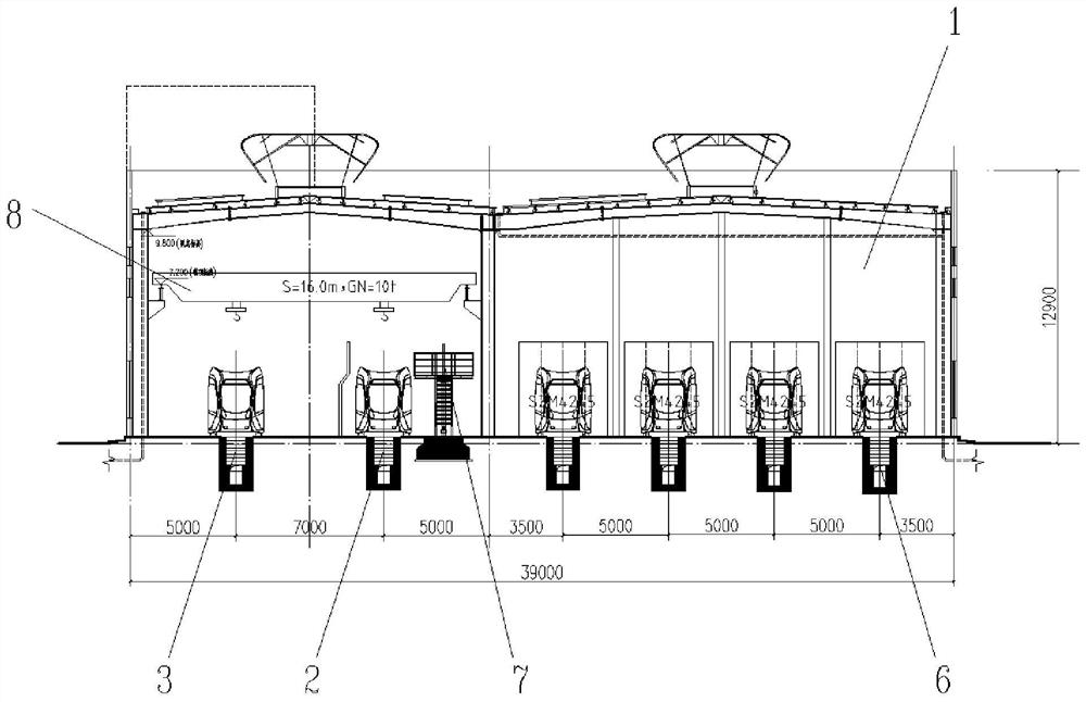 Combined maintenance warehouse suitable for intelligent rail train