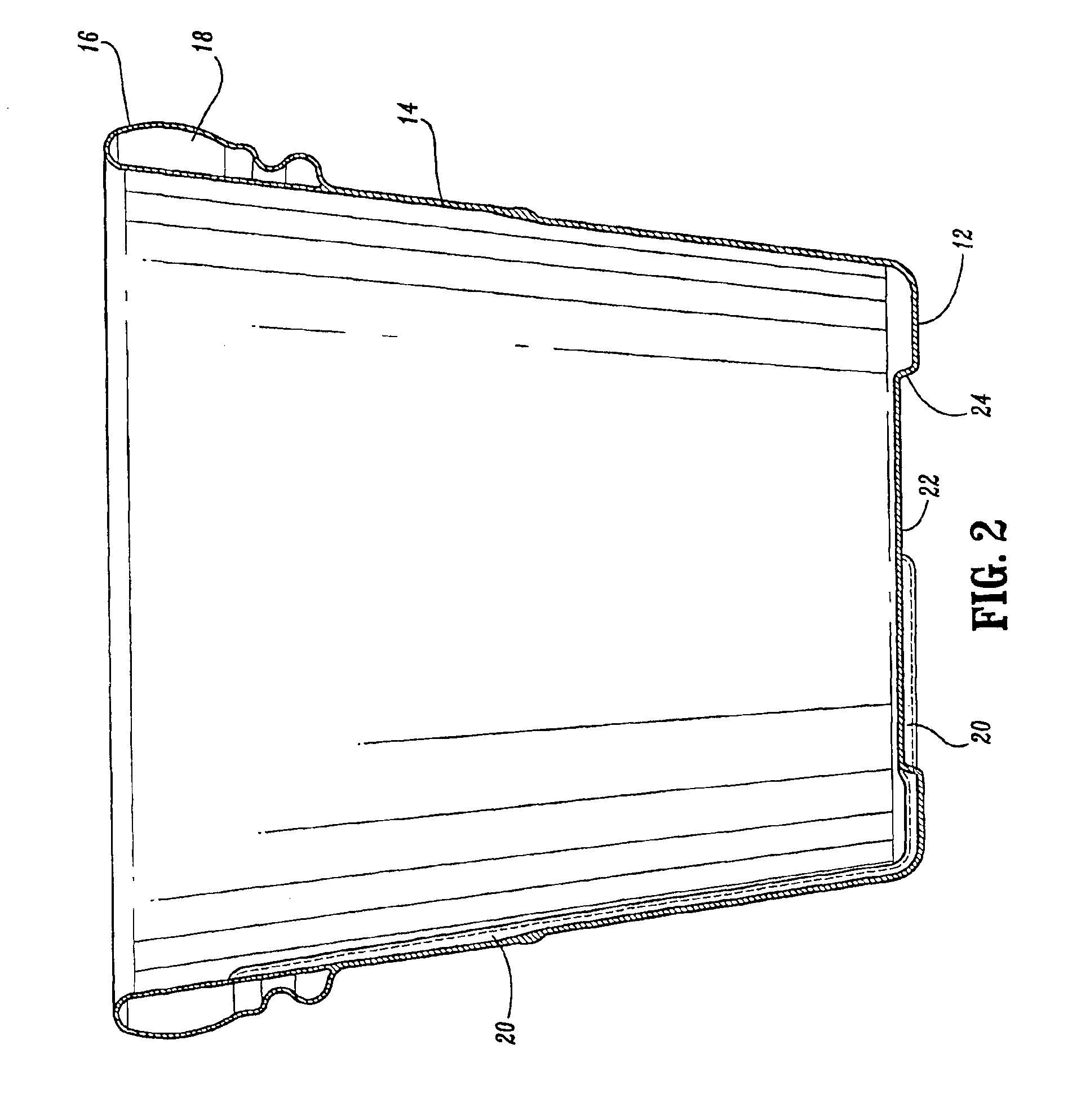 Molded article having hollow rim portion and process for producing articles