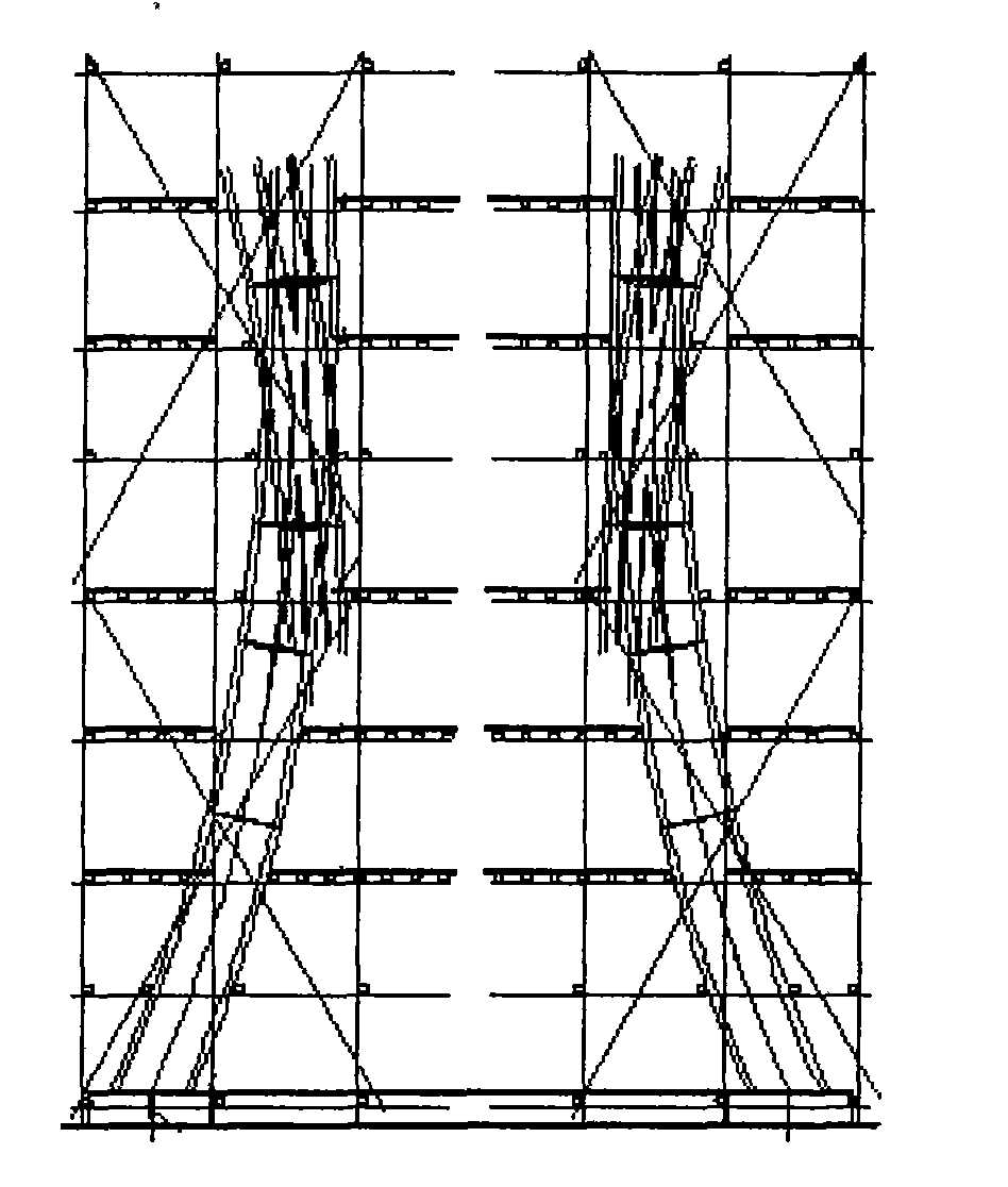 Assembling and positioning construction method of large steel casting members