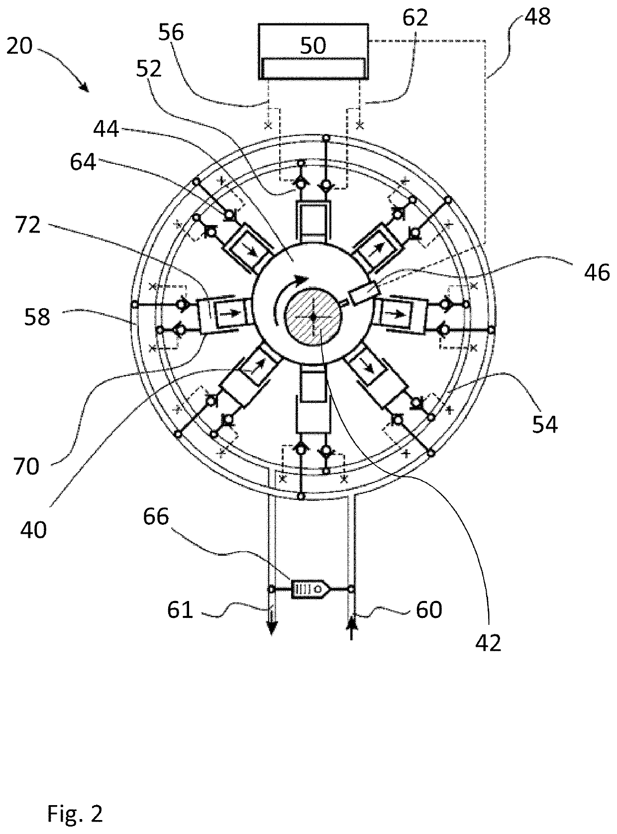 Valve timing in electronically commutated hydraulic machine