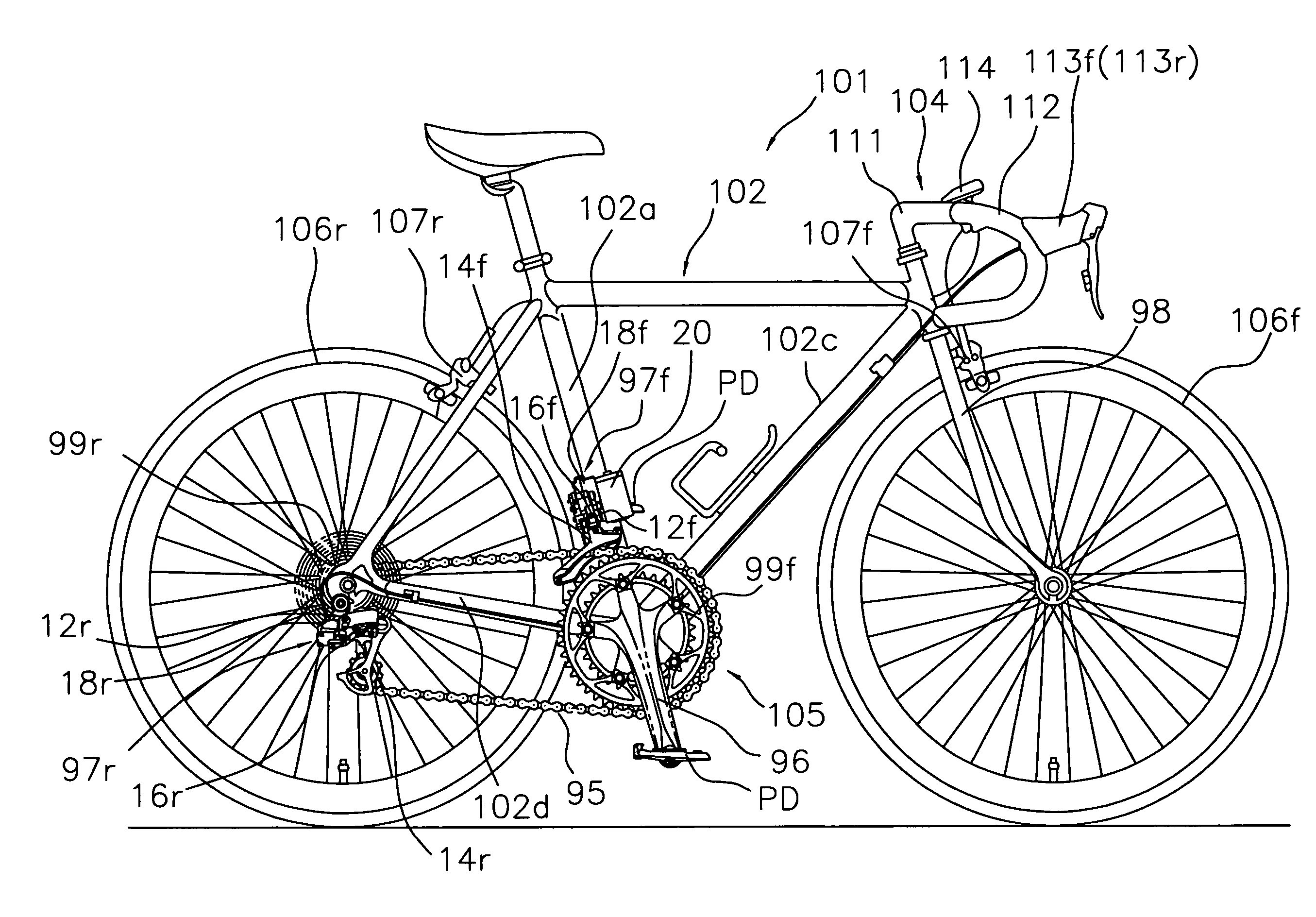 Bicycle display device