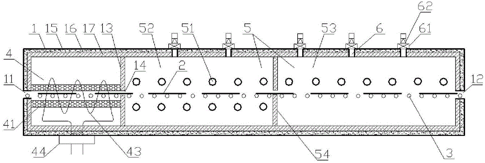 Hot stamping forming sheet heating furnace