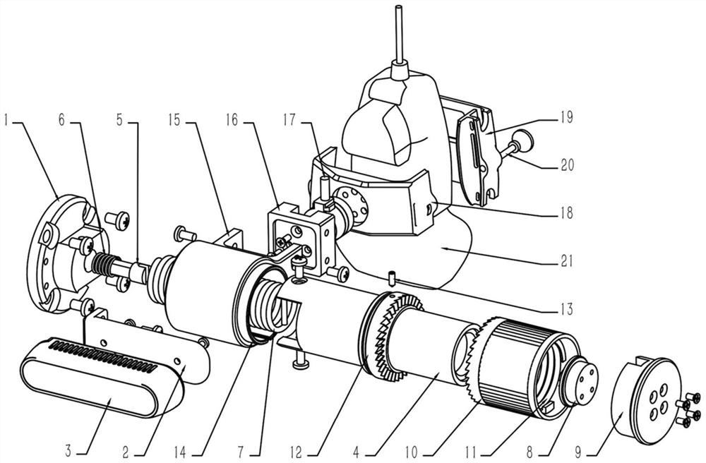 A medical ultrasonic scanning device with adjustable pressure based on a mechanical arm