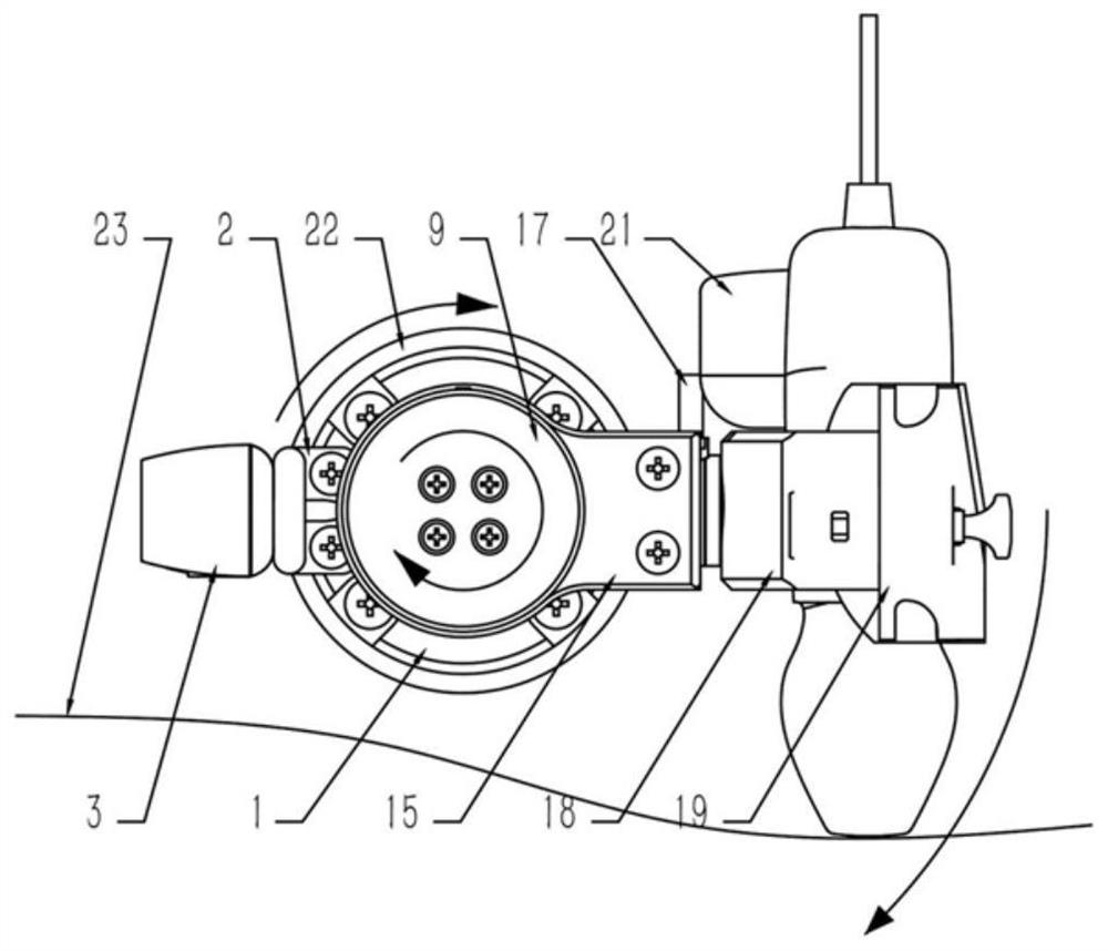 A medical ultrasonic scanning device with adjustable pressure based on a mechanical arm