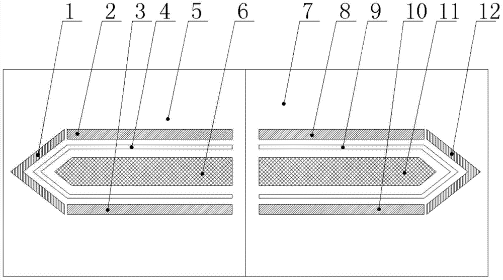 One-die forming small pad hooking die