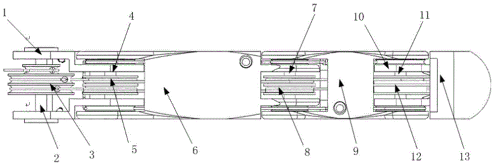 An underactuated finger with flexible coupling between joints