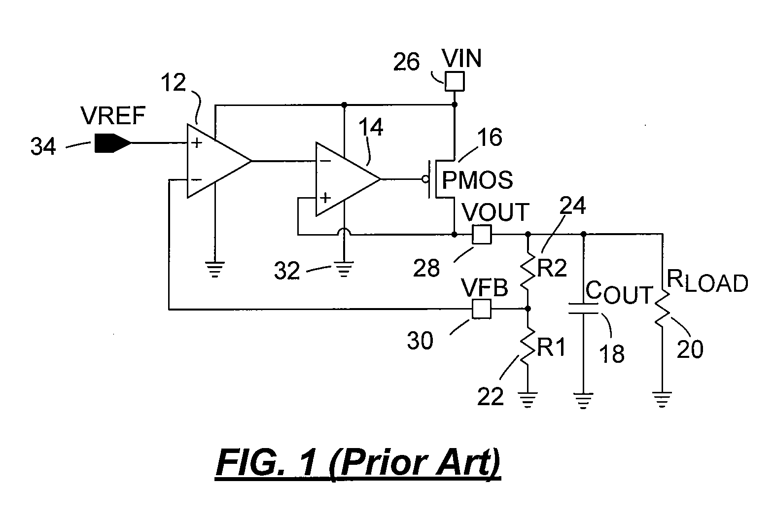 Hybrid low dropout voltage regulator circuit