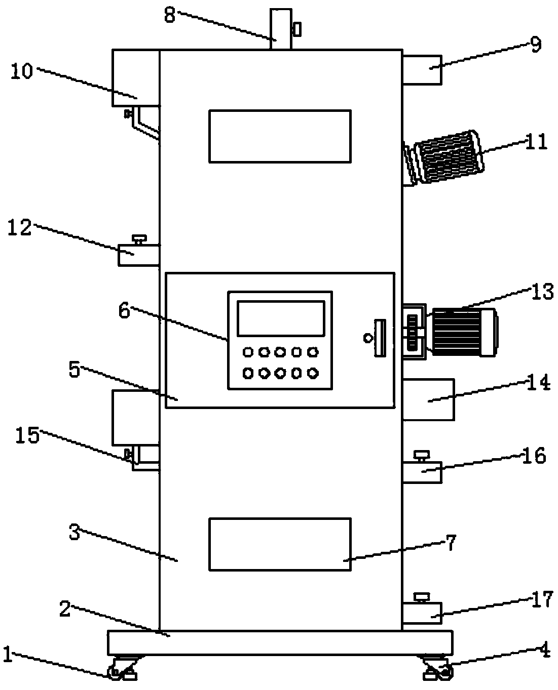 Multistage medical sewage treatment device