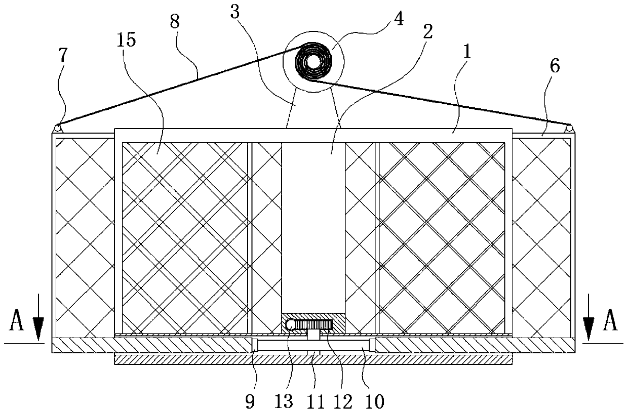 Bridge construction hanging basket capable of extending and contracting left and right