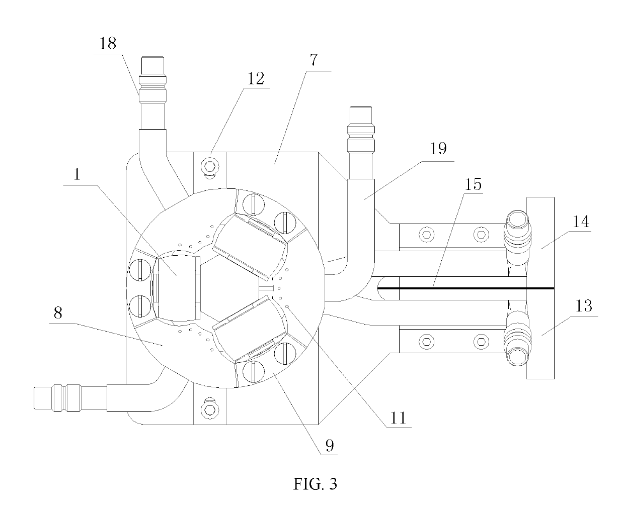 Tripod universal joint fairway heat treatment device and heat treatment method