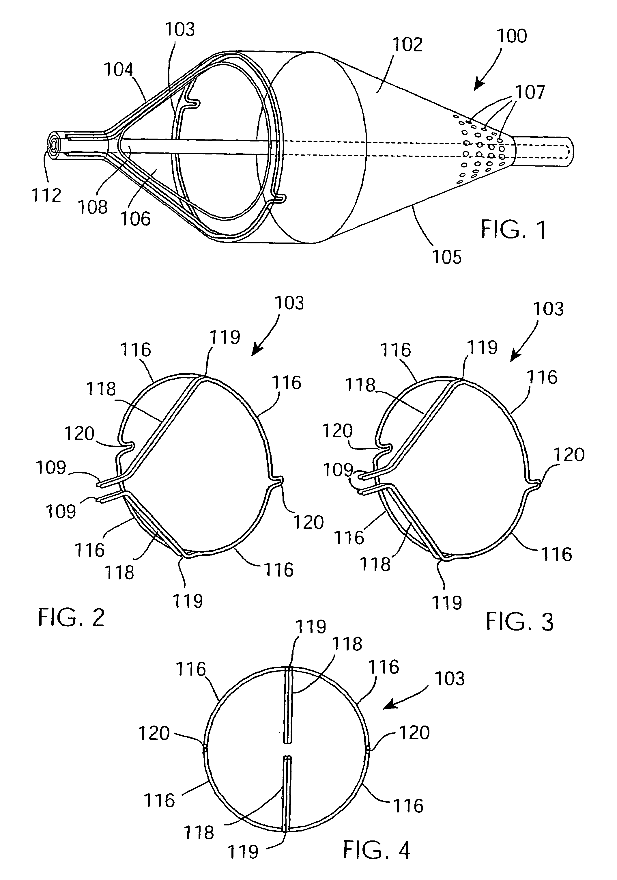 Support frame for an embolic protection device