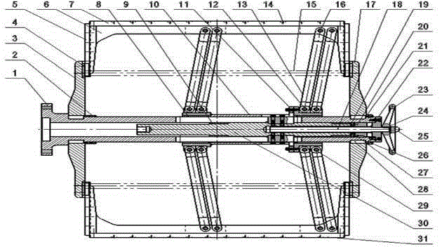 Super large expansion and contraction ratio tire fitting drum