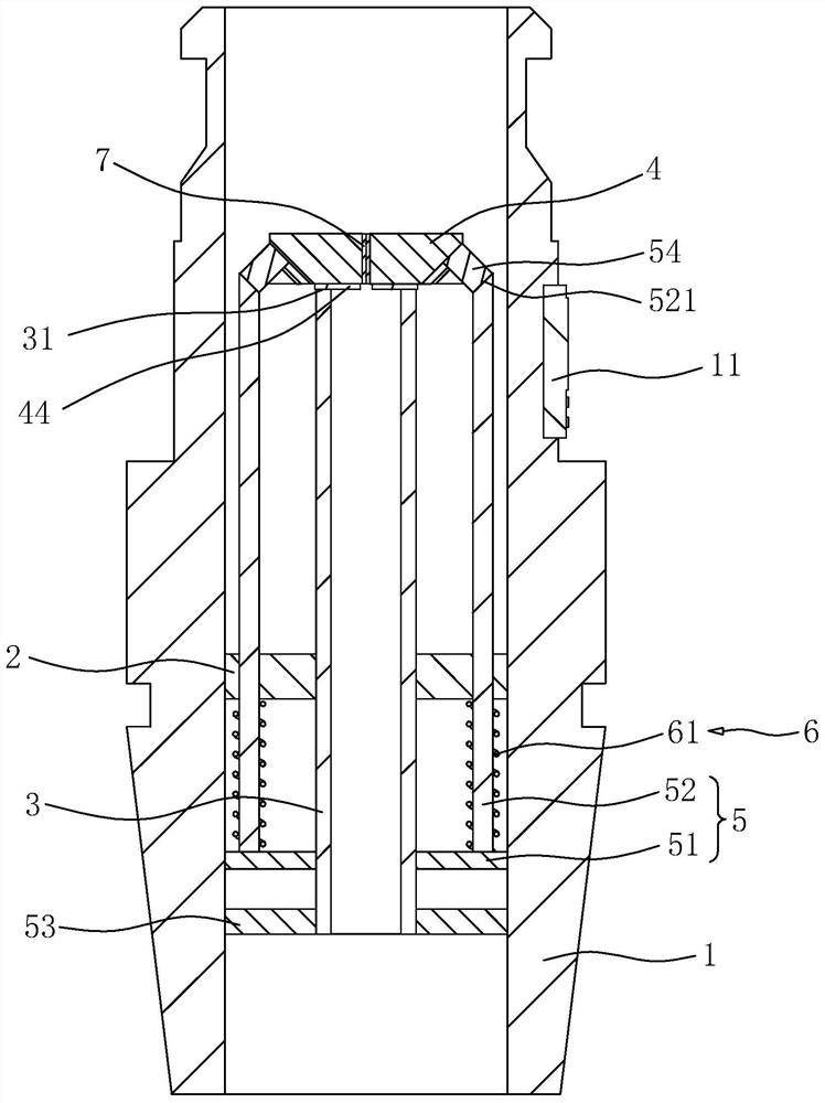 Automatic filling valve for vertical liquefied gas cylinder