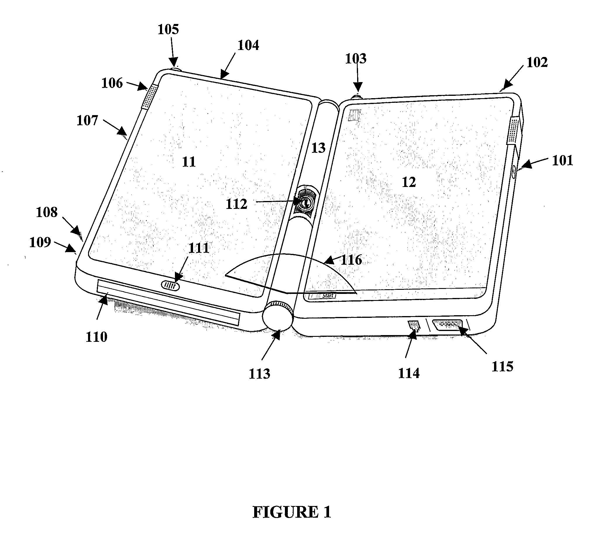 Portable, folding and separable multi-display computing system