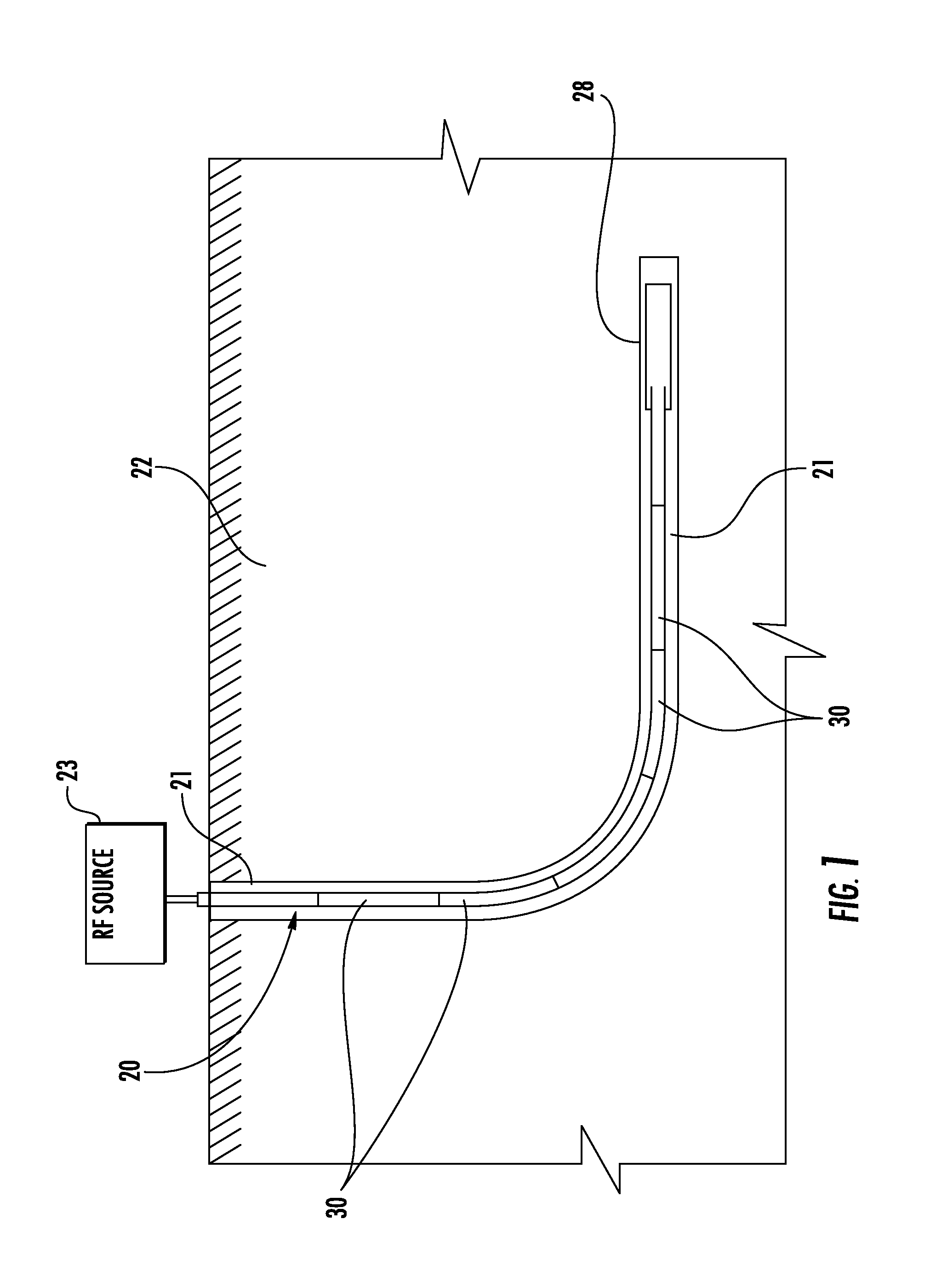 RF coaxial transmission line having a two-piece rigid outer conductor for a wellbore and related methods