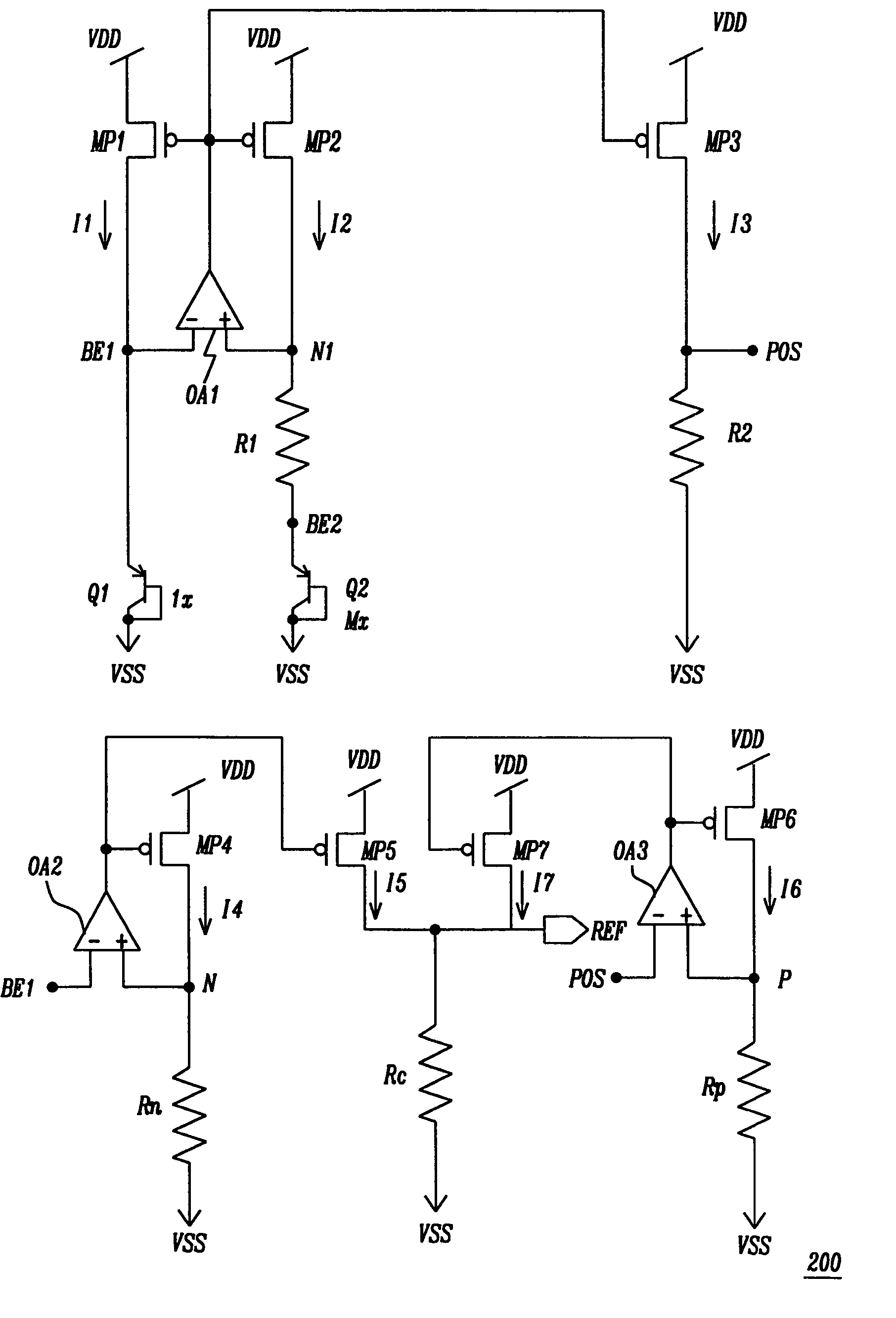 Low voltage bandgap reference (BGR) circuit