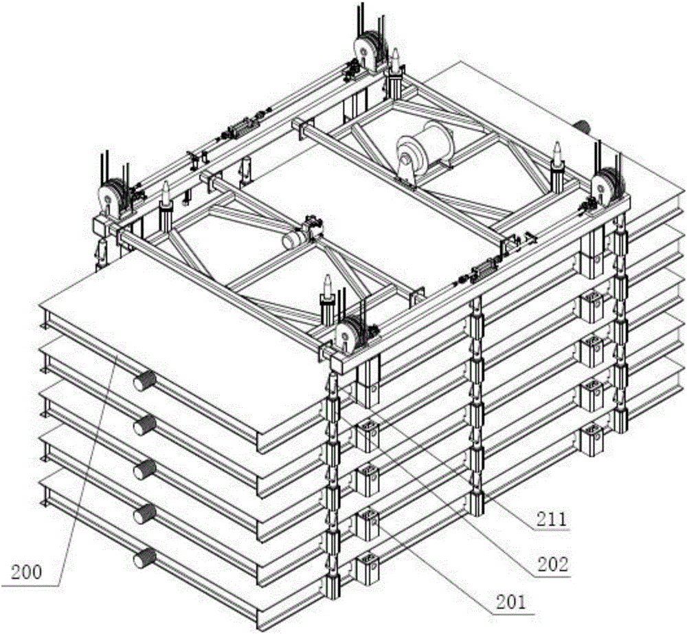 Stacking machine capable of being stably operated to realize rapid transportation