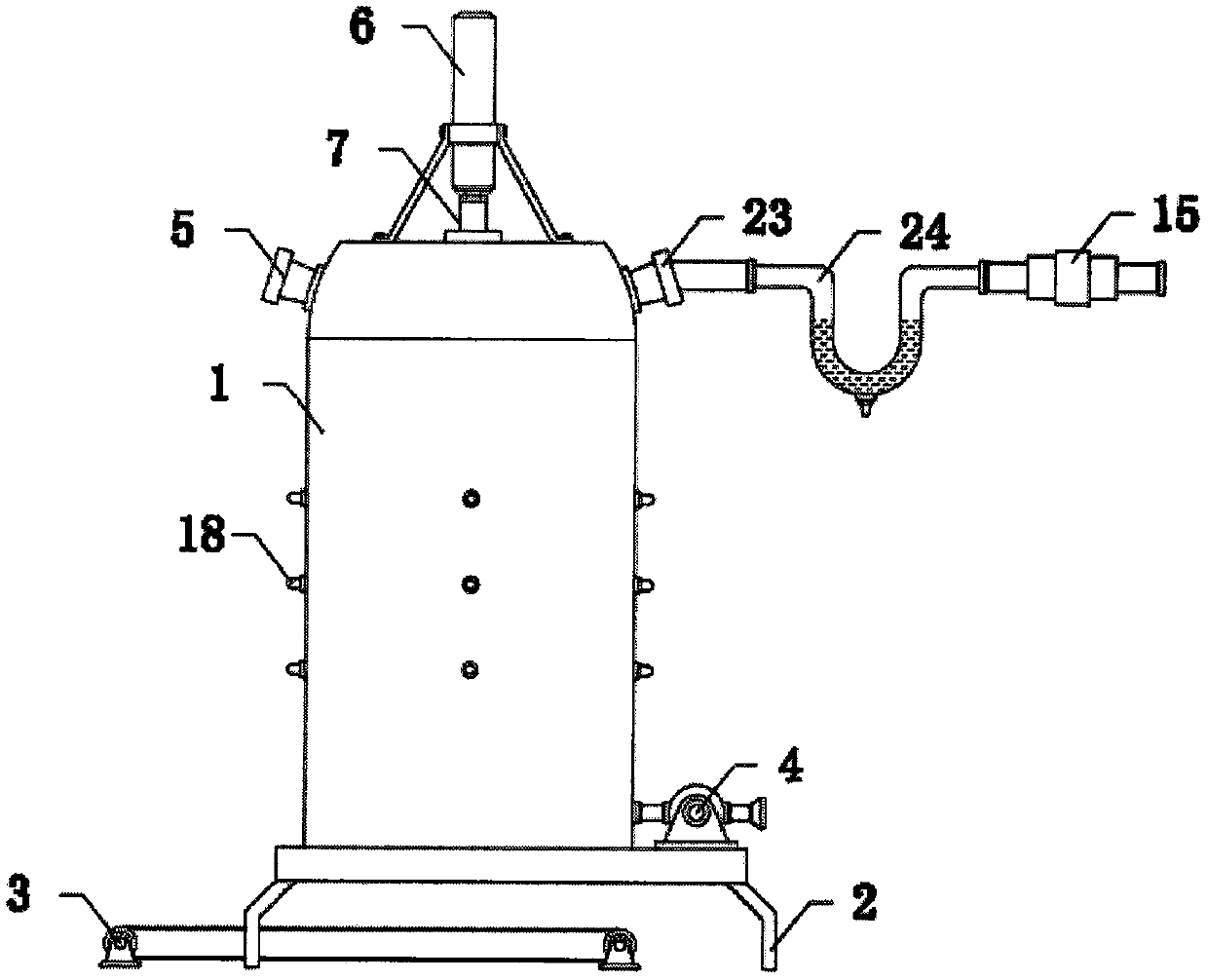 Noise-reducing conducting device of waste pyrolysis gasification furnace