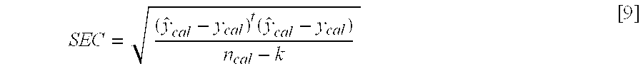 Method for optimizing multivariate calibrations