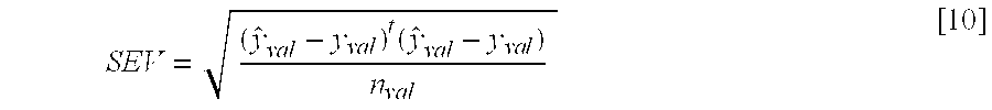 Method for optimizing multivariate calibrations