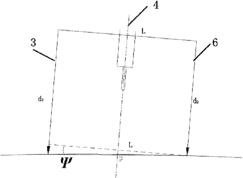 Method for quickly detecting normal vector of large-curvature-radius curved surface