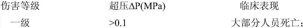 Method for estimating damage scope of physical explosion of natural gas pipeline for human body