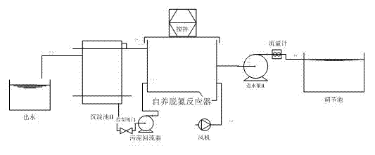 Method for converting active sludge into autotrophic denitrified sludge based on mixed type continuous flow reactor