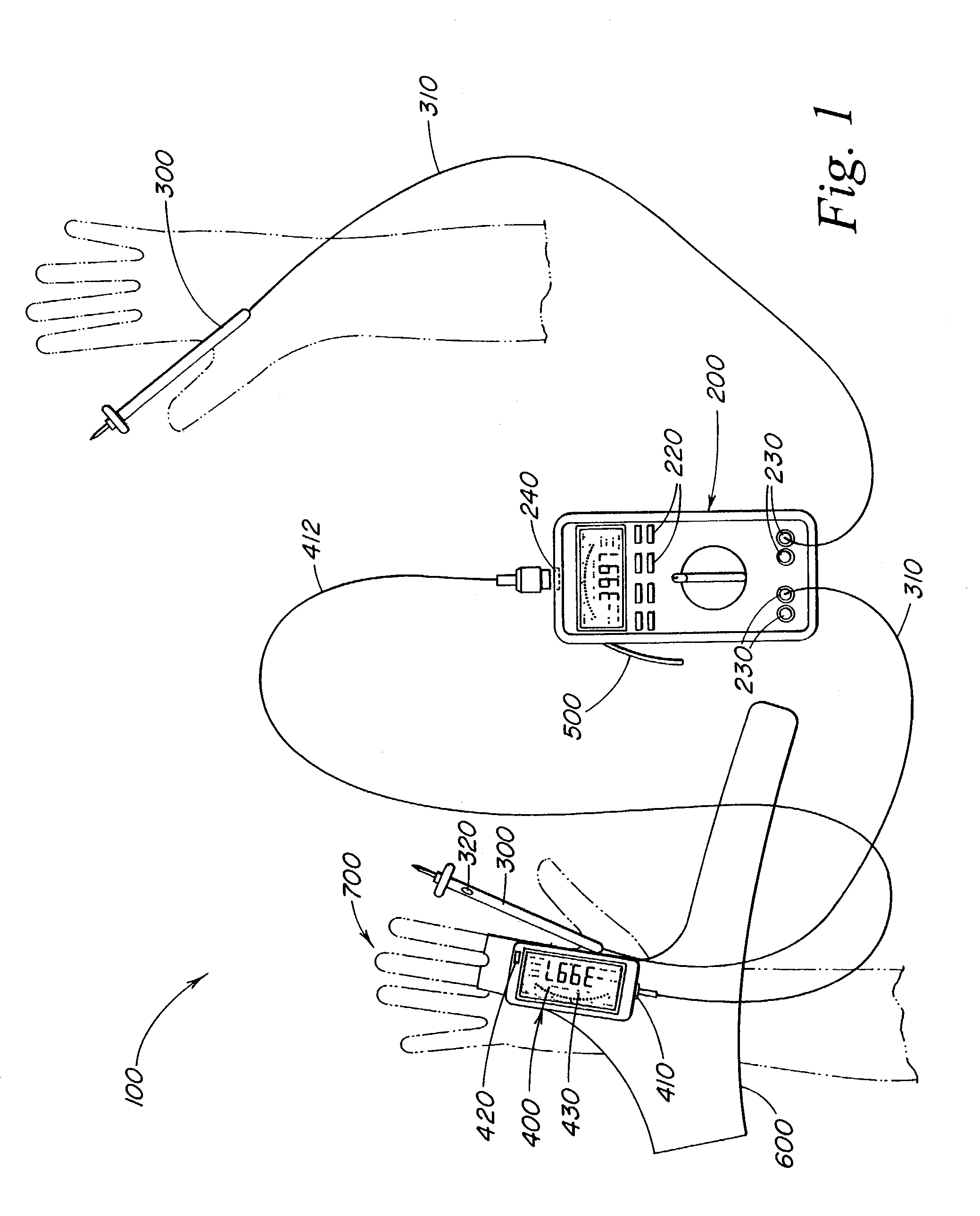 Remote display for portable meter