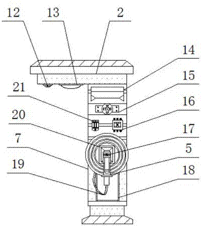 Multifunctional outdoor vertical alternating current charging pile