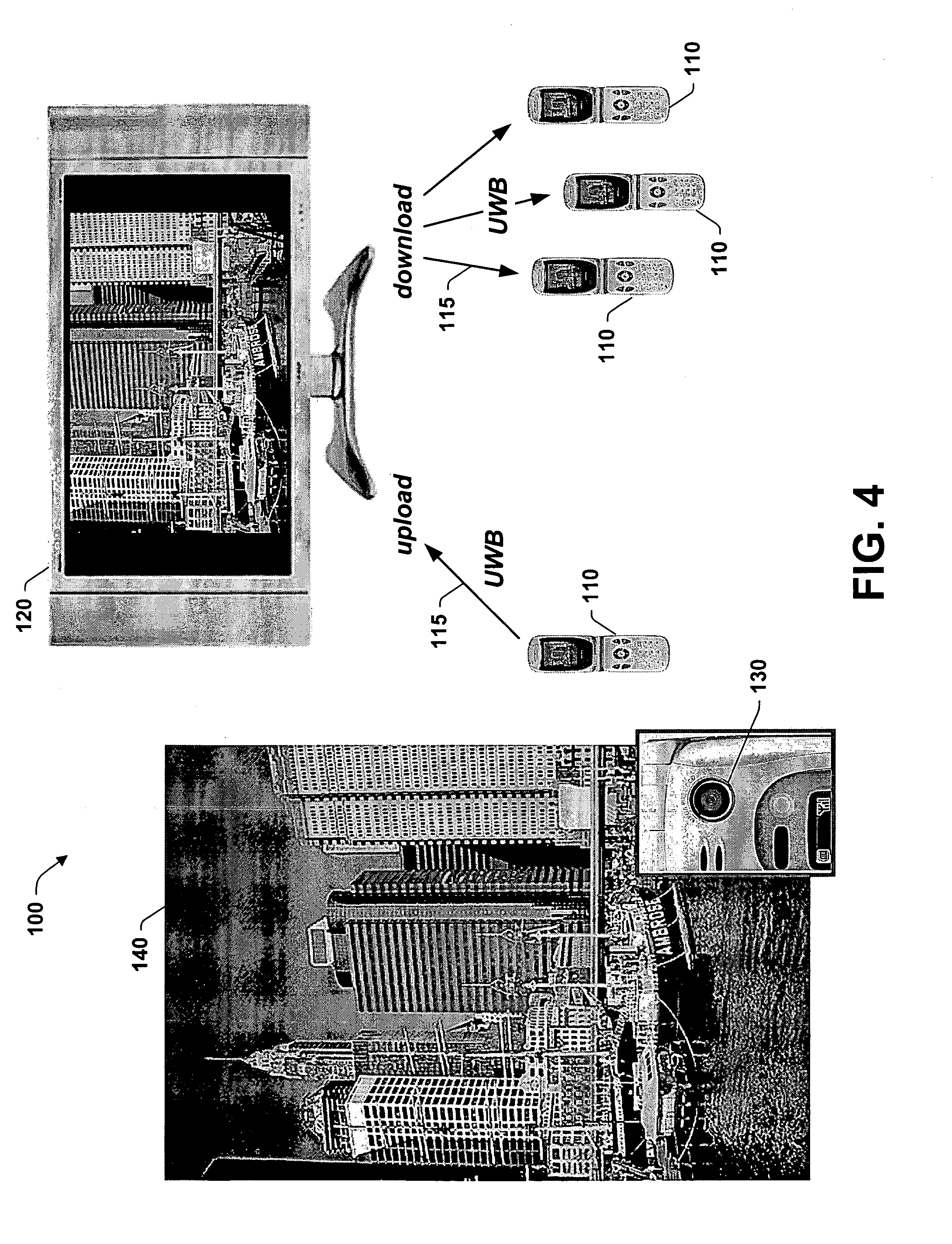 Home picture/video display system with ultra wide-band technology