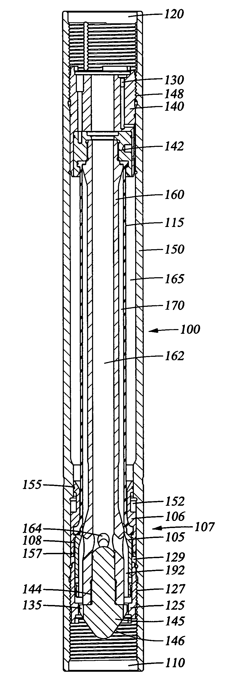 Inline bladder-type accumulator for downhole applications