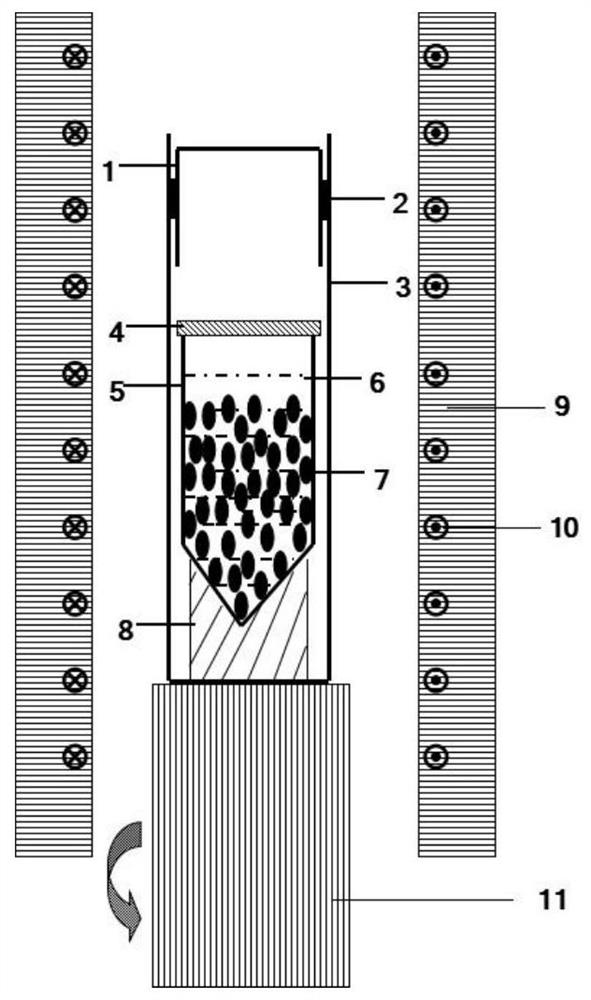 A kind of synthesis device and method of gallium antimonide polycrystalline raw material