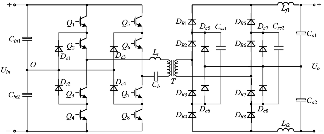 A three-level full-bridge DC conversion device