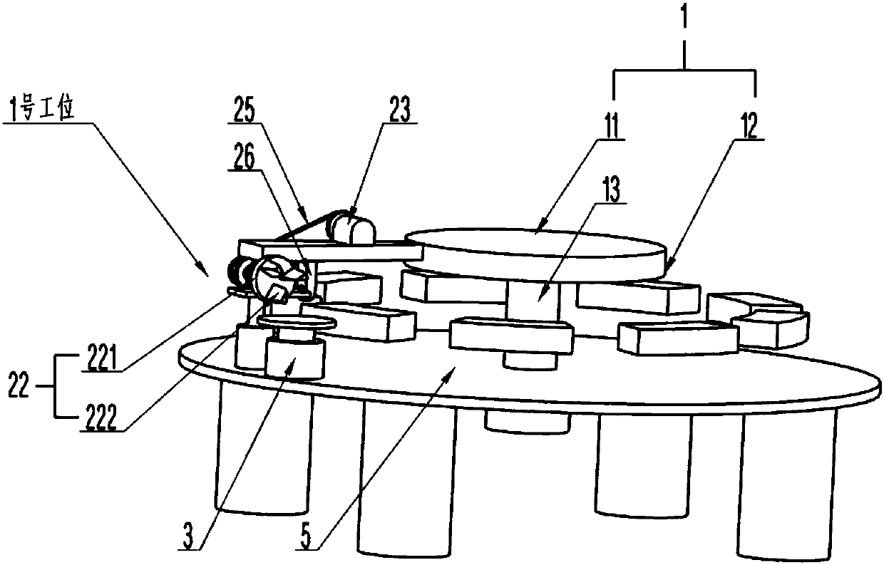 Rotary-disc fully-automatic bottom polishing machine for glass cups