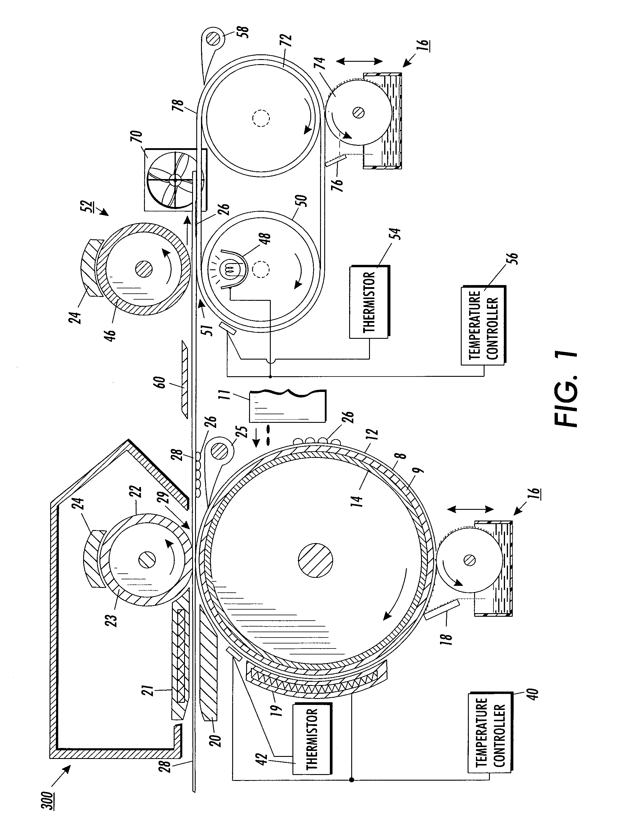 Transfer roll engagement method for minimizing media induced motion quality disturbances